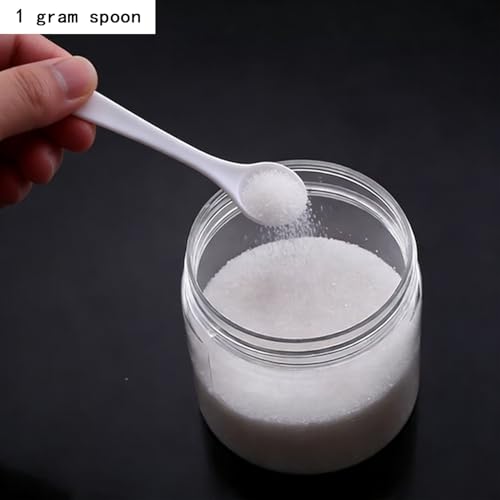 20Pcs 1g Measuring Spoons Set, 2ml Reusable Plastic Long Handle Coffee, Protein Powder, Milk Powder Mini Scoops, Spoon Kitchen Tools Accurate Precise Portions for Baking