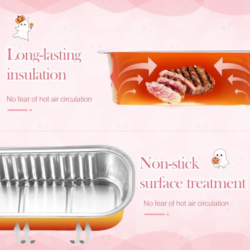 Tioncy 100 Pcs Mini Loaf Pans with Lids Spoons, Ghost - style: Ghost