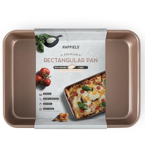 HAPPIELS 9 x 13 inch Cake Baking Pan Nonstick, PFOA & BPA Free - style: 9x13'' Pan