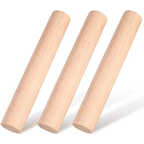 Patelai 3 Pieces Small Rolling Pin Wood Mini Dumpling Dough Roller, 6.3 in