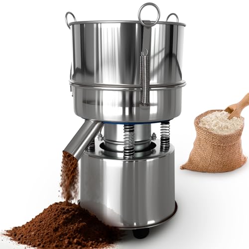 Electric Vibrating Sifter, 8-inch Powder Sifter (Machine + 40 Mesh Screen) - size: Machine + 40 Mesh Screen