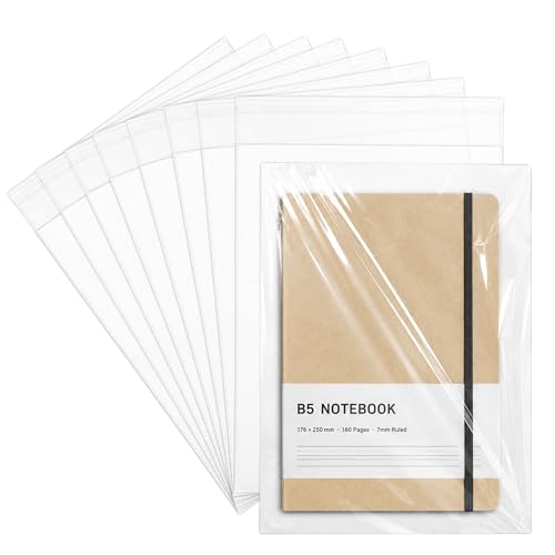 WIKDAY Self Sealing Cellophane Bags 200PCS 8X11 Inches Clear Bags with Seal - color: Clear-8"x11"