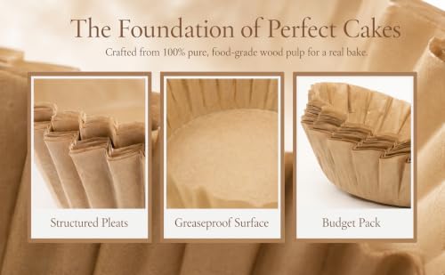 8" Round Cake Liners, 50 Pcs Non-Stick Parchment for Family Size - size: 8inches