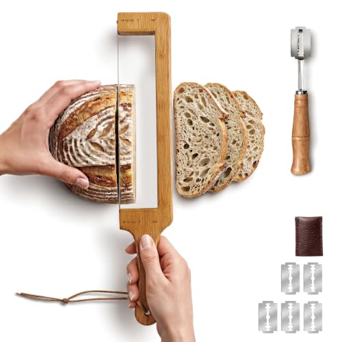 Sharp Bread Knife for Baker to Cut Homemade Sourdough Bread at Home Kitchen