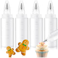 4 Pcs Squeeze Icing Bottles for Cookie Decorating,4 oz - size: 4 Ounces (Pack of 4)