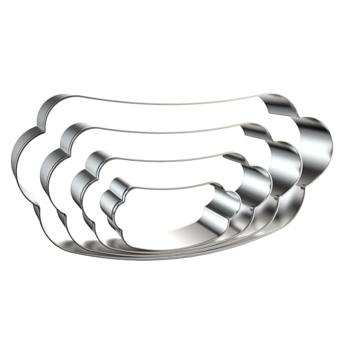 Hot Dog Cookie Cutter Set - 5 inch, 4 inch, 3 inch, 2 inch - 4 Piece Cookie Cutters Shapes Biscuit Fondant Clay Molds - Stainless Steel - color: Hot Dog