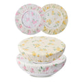 2Pcs 10inch Reusable Beeswax Elastic Bowl Covers for Bread Proofing - style: small Flower