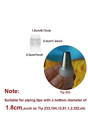 Standard Couplers for Piping Bags, 12 Pcs Icing Tip Couplers - color: S