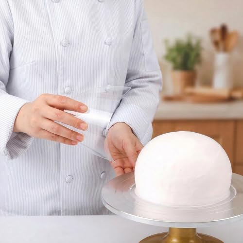Ymapinc 7-Pack Cake Scraper Smoother with 5 clear Plastic Scrapers - color: White