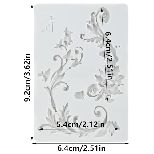 Baroque Fondant Molds Curlicues Scroll Lace Silicone Mold