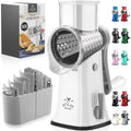 Rotary Cheese Grater Hand Crank, Vegetable Shredder - White & Gray - color: 04 - Gray and White
