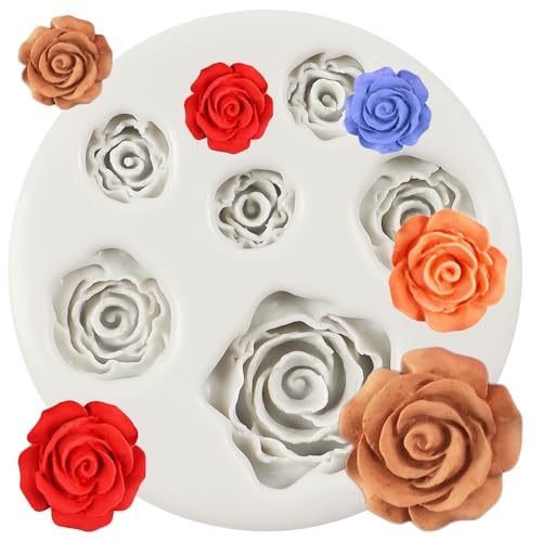 Rose Flower Silicone Mold Rose Chocolate Candy Fondant Molds - color: Style H