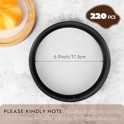 BYKITCHEN 220pcs 7 Inch Parchment Paper Rounds for Springform Pan, Cake Pan - size: 7 INCH
