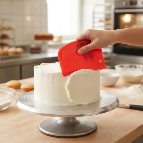 7 Pcs Plastic Bench Scraper- Bench Scraper Plastic for Kitchen, 5.23 In