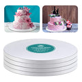White Cake Drums Round 14 Inch Cake Boards with 1/2-Inch Thick Smooth Edges for Multi Tiered Birthday Wedding Party Cakes Drum Board - size: 14 Inch (4 PCS)
