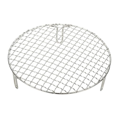 uxcell 8.5 Inch Round Cooking Rack, Stainless Steel Canning Racks with Legs, Barbecue Mesh Grill for Baking Cooling Steaming Cookware - size: 8.5 Inch