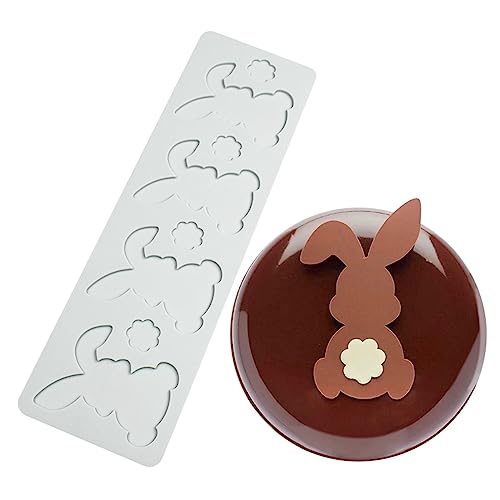 Love Silicone Lace Mold, Cake Mat, Fondant Impression Mats, Heart Pattern Lace Mat for Cake Decorating Valentine's Day (I_ Rabbit) - size: I_ Rabbit
