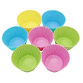 12 Pack Silicone Baking Cups, 4 Colors Silicone Muffin Liners Reusable - color: 4 Colors