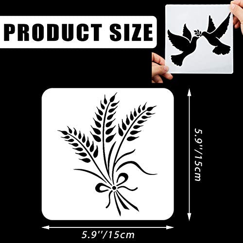 Patelai 12 Pcs Stencils for Bread Sourdough Baking Mold,5.9 x 5.9 Inch - size: 5.9 x 5.9 Inch