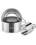 Biscuit Cutter Set with Handle, 5pcs Cookie Cutters - style: 5 Sizes - Flat