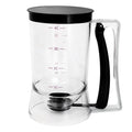 4-Cup Pancake Batter Dispenser with Squeeze Handle & Measuring Marks - color: Black