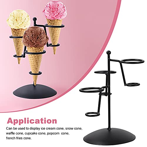 Ice Cream Cone Holder Stand, Waffle Cone Display Rack, Food Serving Rack
