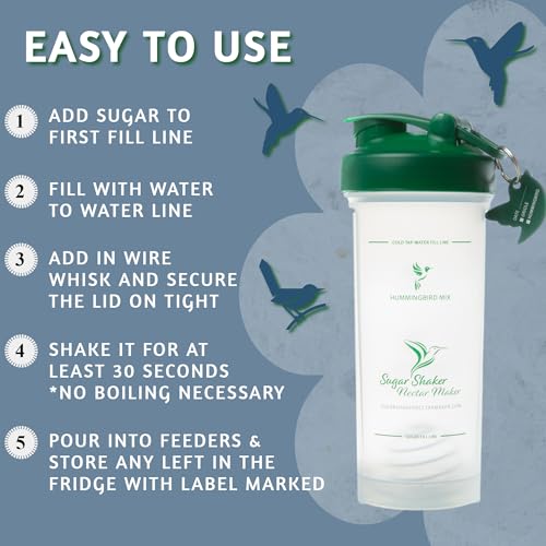 No Boil Hummingbird Nectar Maker & Oriole Food Mixer, 34oz Pitcher
