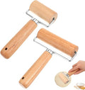 2 Pcs Wooden Dough Roller, Wooden Rolling Pin Set (2 Sizes)