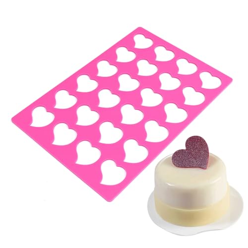 mostsom 3D Hollow Out Lace Mold Love Heart Shape Silicone Mould Lace Pad Exquisite Cake Decorating Grade Craft Mat Fondant Food Lace Cake 3D Mold Baking Sugar Paste Pastry Tools (E_ Love Heart) - size: E_ Love Heart
