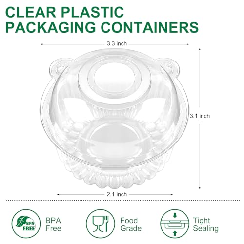TOFLEN 100ct Individual Cupcake Containers