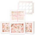 Bakepacker Auto-pop up 12 Cupcake Boxes, White, 6-Packs - color: White,6