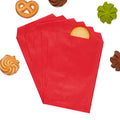 Quotidian Strawberry Red Greaseproof Paper Cookie Bags 4x6 in, 100 Count - color: Strawberry Red