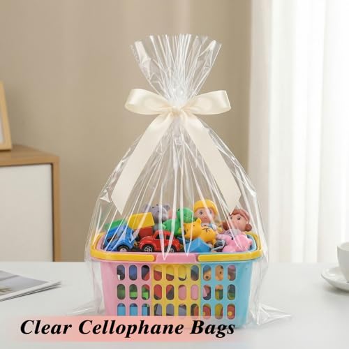 woric 60PCS Clear Gift Bags 12x18 Inch Cellophane Bags - size: 60pcs 12x18 Inch