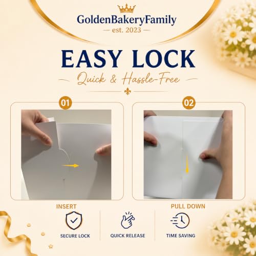 15 Pcs 12in Cake Boxes with Window,12x12x8 Inches White Bakery Boxes - color: White（12 Inch 15 Pack）