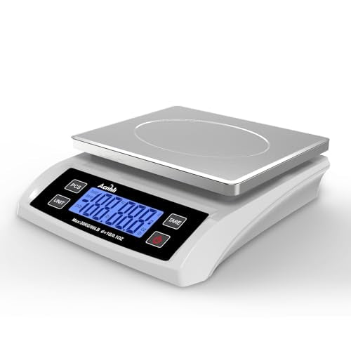 Food Scale 66lb,Rechargeable Digital Kitchen Scale for Baking - color: White