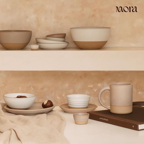 Mora Micro Ramekins Set of 4, 6oz Ceramic Pottery Baking Dishes - Microwave, Oven and Dishwasher Safe - Harvest - color: Harvest, size: Micro