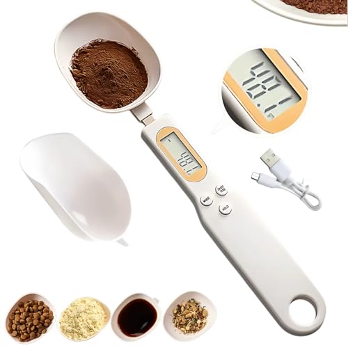 Digital Measuring Spoon Electronic Scale Spoon Weighing for Food Coffee Powder Tea Ingredients Spice Kitchen Gram Measuring Spoons High Precision 0.1g