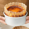 50pcs Disposable Parchment Paper Basques Cupcake Liners Cake Pan Liner Oilproof Wrap Paper for Cheesecake,Basques,Oven, Air Fryer (8inch) - color: Natural, size: 8inch