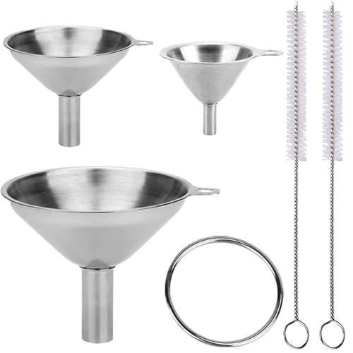 Mini Stainless Steel Funnel Set for Small Bottles, 3 Sizes