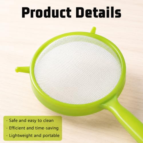 3PCS Fine Nylon Mesh Strainers, Sieve Fine Mesh Colander Flour Sifter