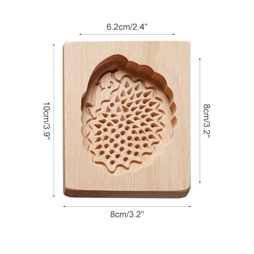 Wooden Baking Mold, 3D Carved Wooden Biscuit Molds, Chocolate Cookie Molds with Beautiful Patterns for Cleaning & Easy Release - size: Hedgehog