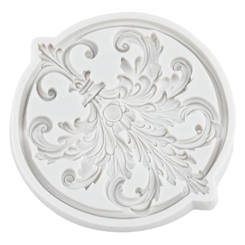 Baroque Scroll Fondant Silicone Mold - color: Style ZR