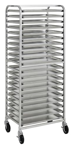 CenPro Commercial Fully Welded 20-Tier Aluminum Side Load NSF Bun/Sheet Pan Rack | Bakeries, Caterers, Kitchens, Restaurants | (#32L-150) - size: 20-Pan Side Load, Welded