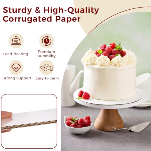 12 Inch Cake Boards Round 7 Pack, White 2mm Thick Cake Drum - size: 12"-2mm-7 Pcs