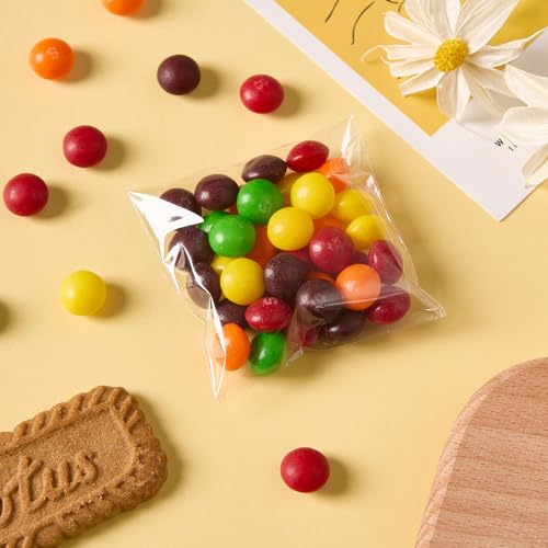Self Sealing Cellophane Bags 2x3 Inches 200 Pcs Cookie Bags for Packaging Candies Seeds Beads Earrings Clip Clear Bags（mini size) - color: 2×3 inch