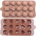 15 Cavity Diamond Silicone Chocolate Molds Set Of 2