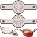 HOTEC 2 Pcs Silicone Bread Sling for Dutch Oven, 0.7MM Thickened Heat Resistant to 500°F Non-Stick Baking Mat with Long Handle Easy to Transfer Sourdough Bread, Dutch Oven Liners Baking Supplies - color: 2pcs: Grey Round