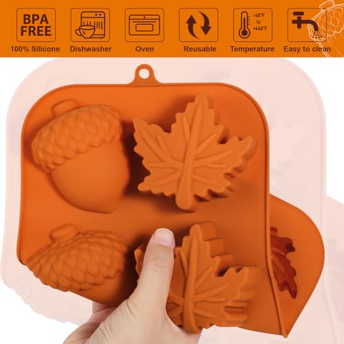 Fall Cake Molds Silicone Maple Leaf Muffin Pan Harvest Mold for Baking - size: Leaf