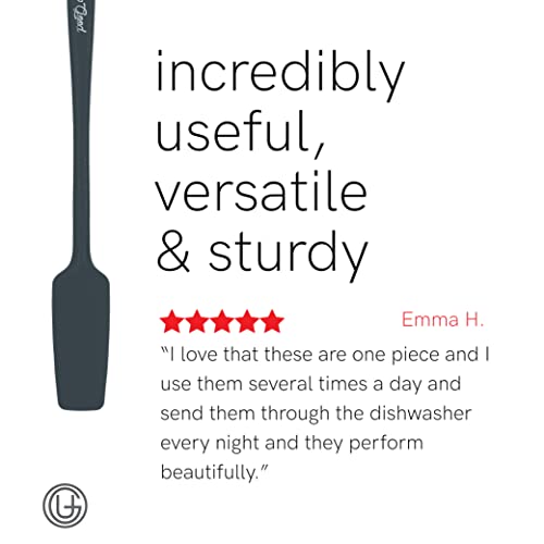 UpGood Silicone Spatula Set 600°F - High Heat Resistant Nonstick, Small and Large Kitchen Spatulas - Flexible BPA Free Professional Grade Cookware - Utensils for Cooking, Baking, Mixing(4 Pcs, Grey) - color: Gray