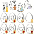 Cookie Cutters Set, 12PCS Stainless Steel Baking Molds with Bunny Egg Carrot Flower Shapes, Spring Cookie Cutter Set for Cookies, Biscuit, Fondant, Baking Supplies